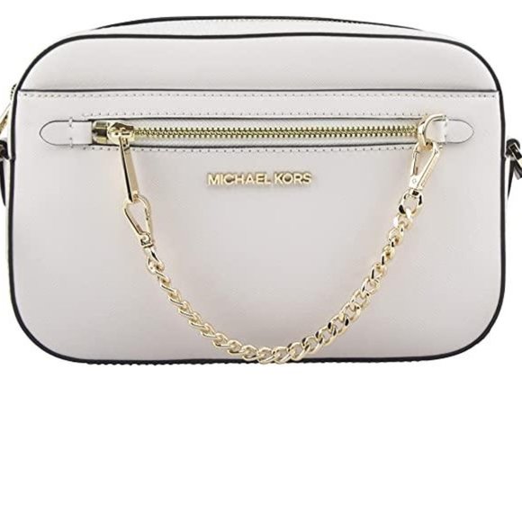 NWT Michael Kors Leather Crossbody Shoulder Bag Pale Blush Cream Chalk MINT - Picture 6 of 11